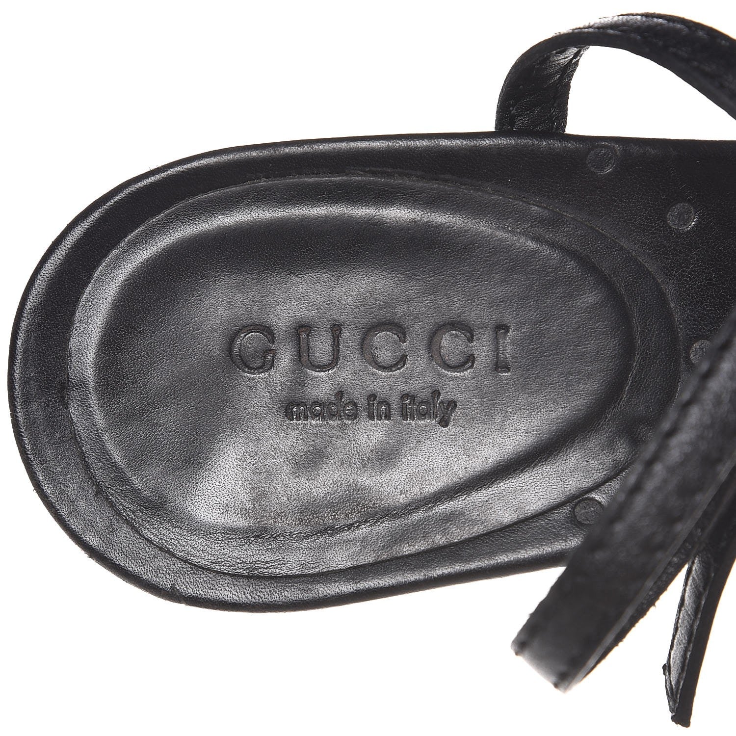 Gucci Calfskin GG Lifford Sandals 6 Black 12 of 14