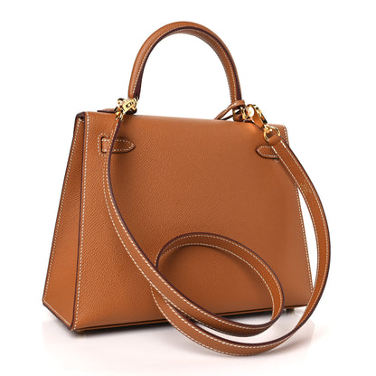 Hermes Epsom Kelly Sellier 25 Gold 3 of 9
