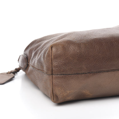 Prada Metallic Vitello Daino Hobo Brown 9 of 13