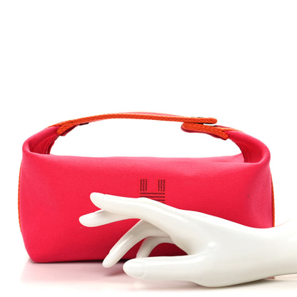 Hermes Canvas Small Bride-A-Brac Pouch Hibiscus 2 of 9