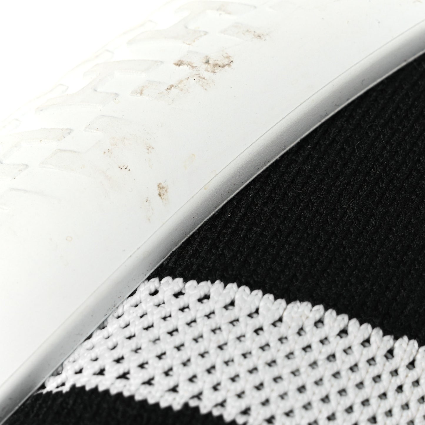Knit Suede Goatskin Womens Crew Sneakers 39.5 Black White