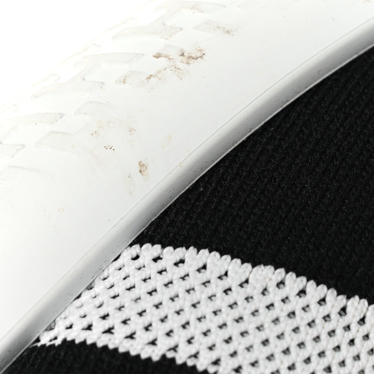 Hermes Knit Suede Goatskin Womens Crew Sneakers 39.5 Black White 12 of 14