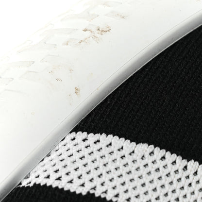 Hermes Knit Suede Goatskin Womens Crew Sneakers 39.5 Black White 12 of 14