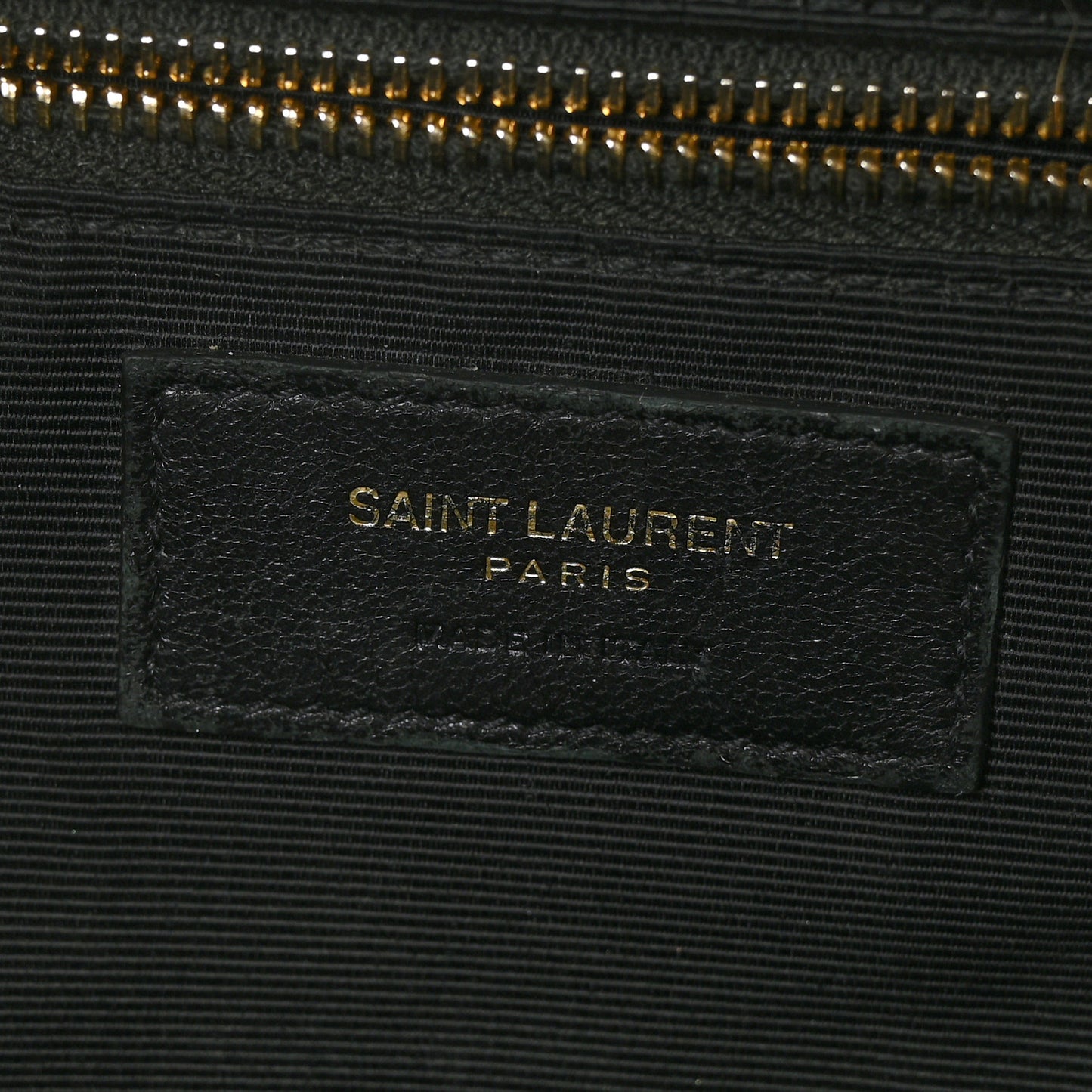Grain De Poudre Matelasse Chevron Large Monogram Satchel Black