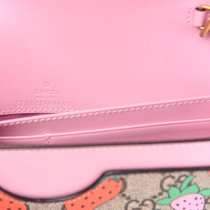 Gucci GG Supreme Monogram Strawberry Chain Wallet 6 of 11