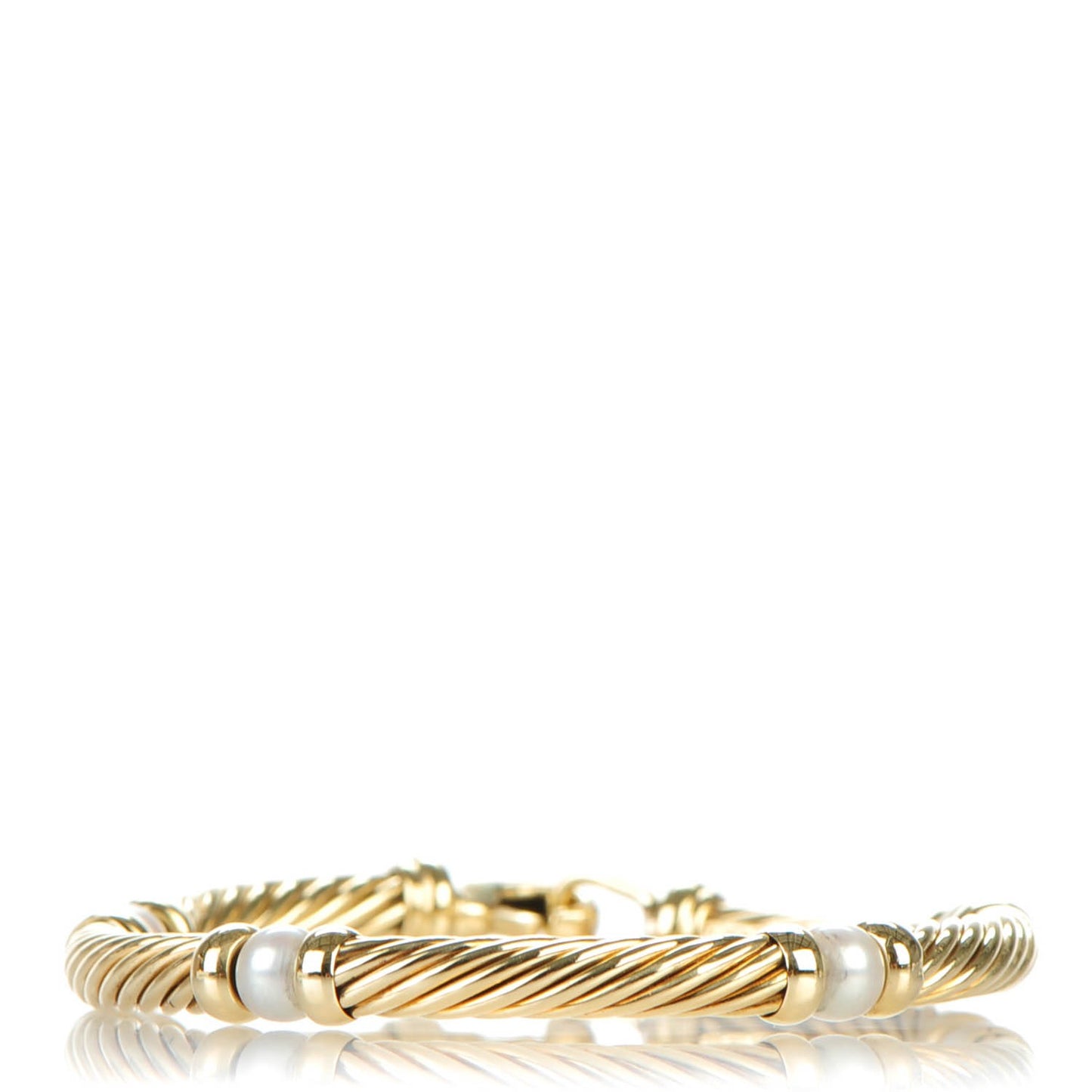 Sterling 18k Yellow Gold Pearl 5mm Hampton Bracelet