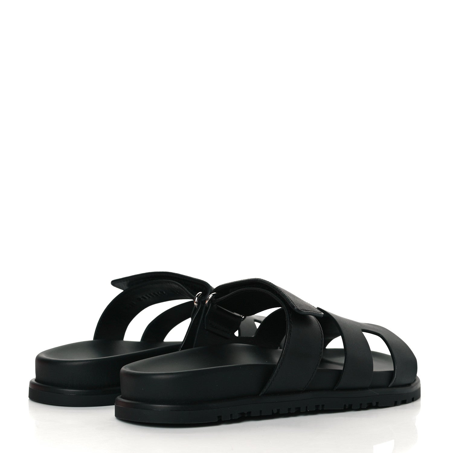 Hermes Calfskin Womens Chypre Sandals 36 Black 4 of 9