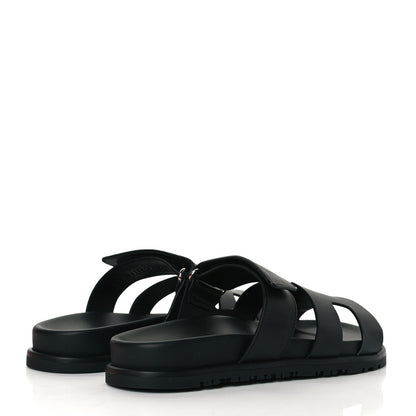 Hermes Calfskin Womens Chypre Sandals 36 Black 4 of 9