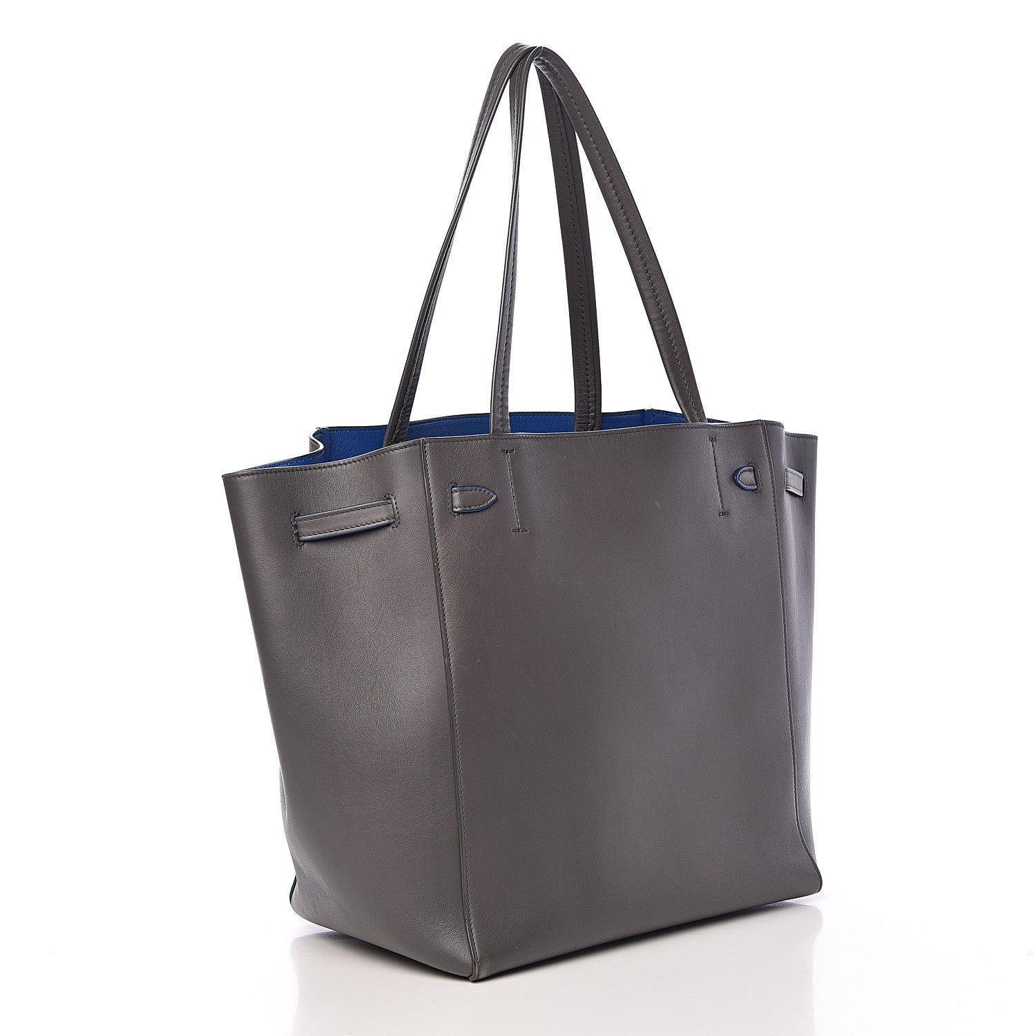 Celine Smooth Calfskin Small Tassel Cabas Phantom Gray Blue 3 of 18