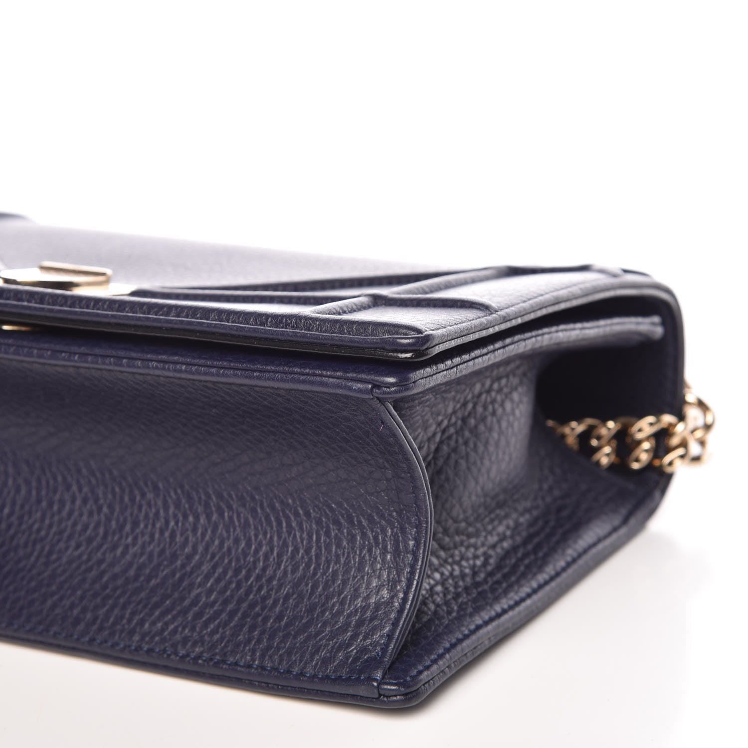 Christian Dior Grained Calfskin Medium Diorama Flap Bag Indigo Blue 11 of 14