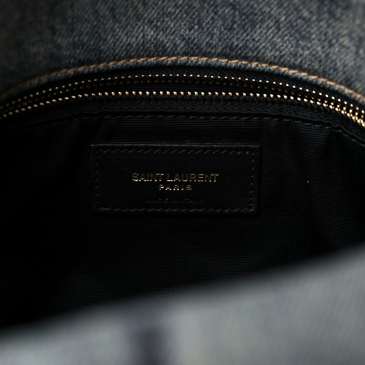 Saint Laurent Denim Quilted Small Loulou Puffer Monogram Chain Satchel Rodeo Blue 6 of 10