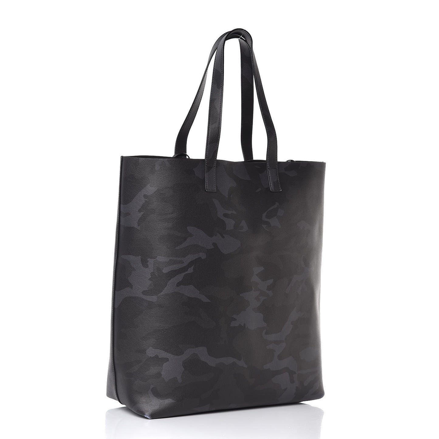 Calfskin Camouflage Shopping Tote Black Grey