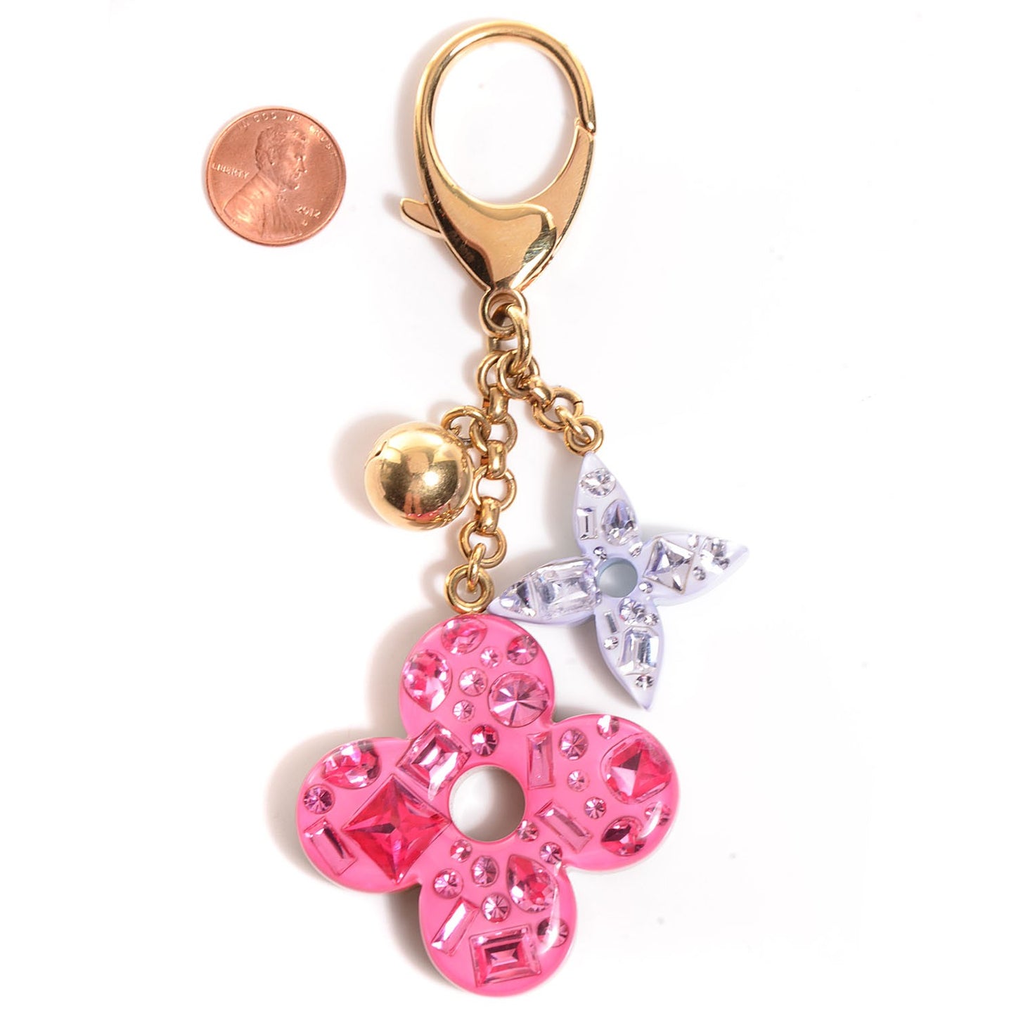 Resin Strass Glam Flower Bag Charm