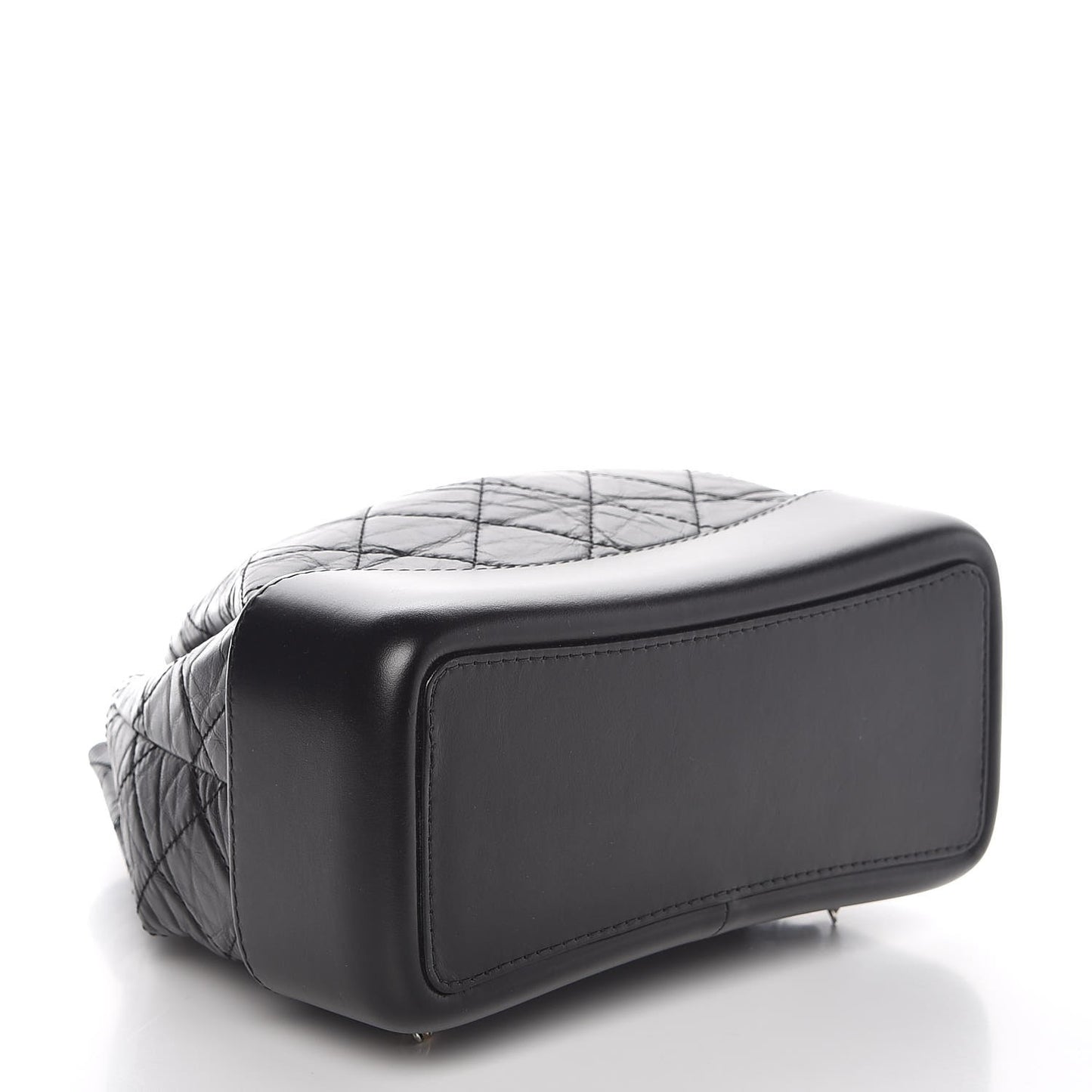 Aged Calfskin Quilted Small Gabrielle Backpack Black