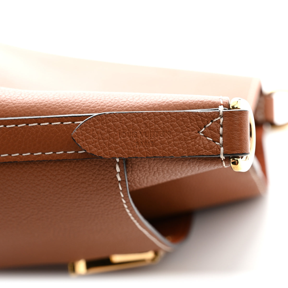 Louis Vuitton Calfskin Lock and Walk Bucket Cognac 6 of 10