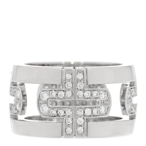 18K White Gold Diamond Parentesi Ring 51 5.75