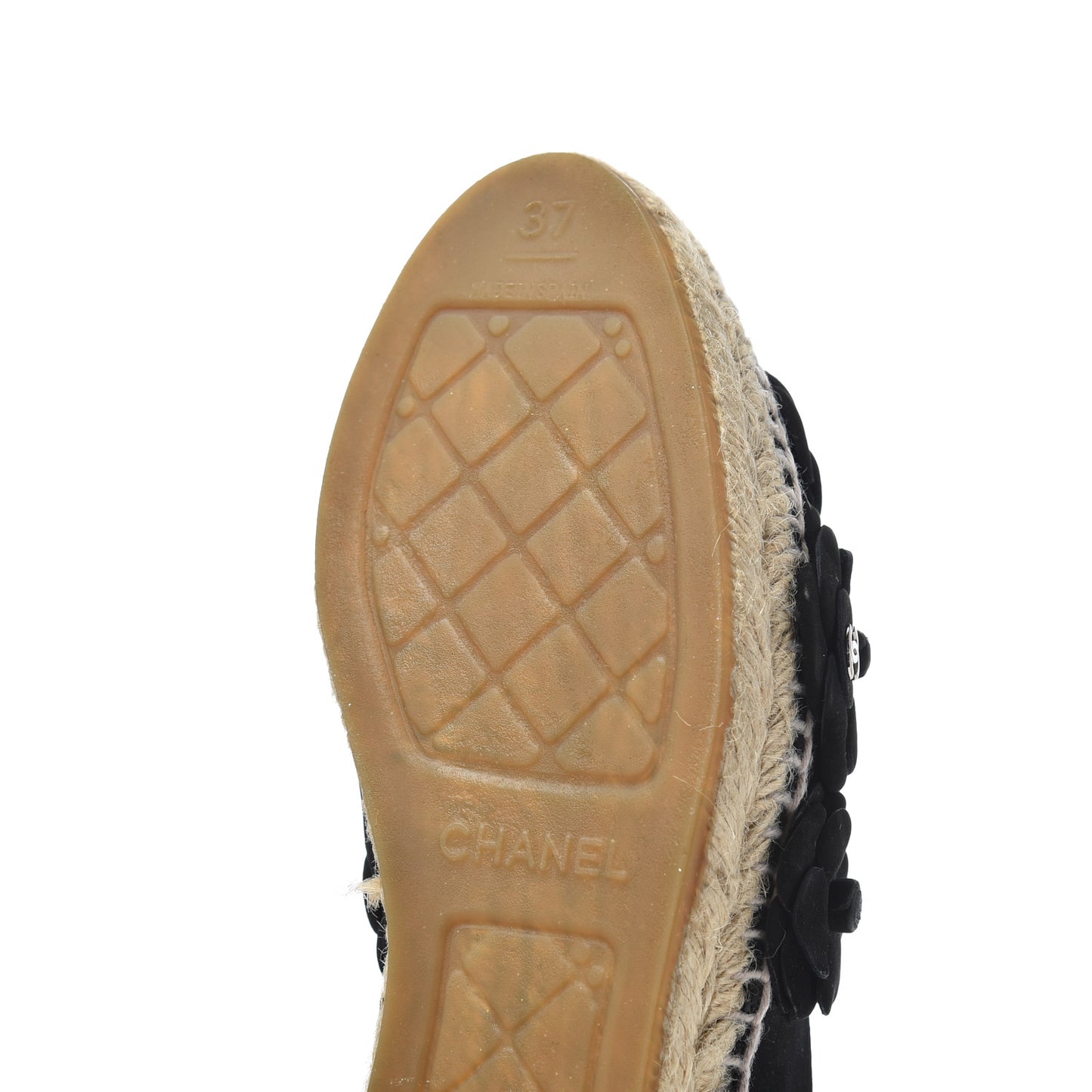 Suede Camellia CC Espadrilles 37 Black