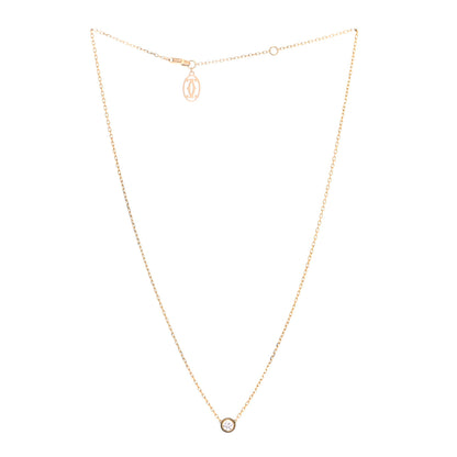 Cartier 18K Yellow Gold Diamond LM D'Amour Pendant Necklace 3 of 5