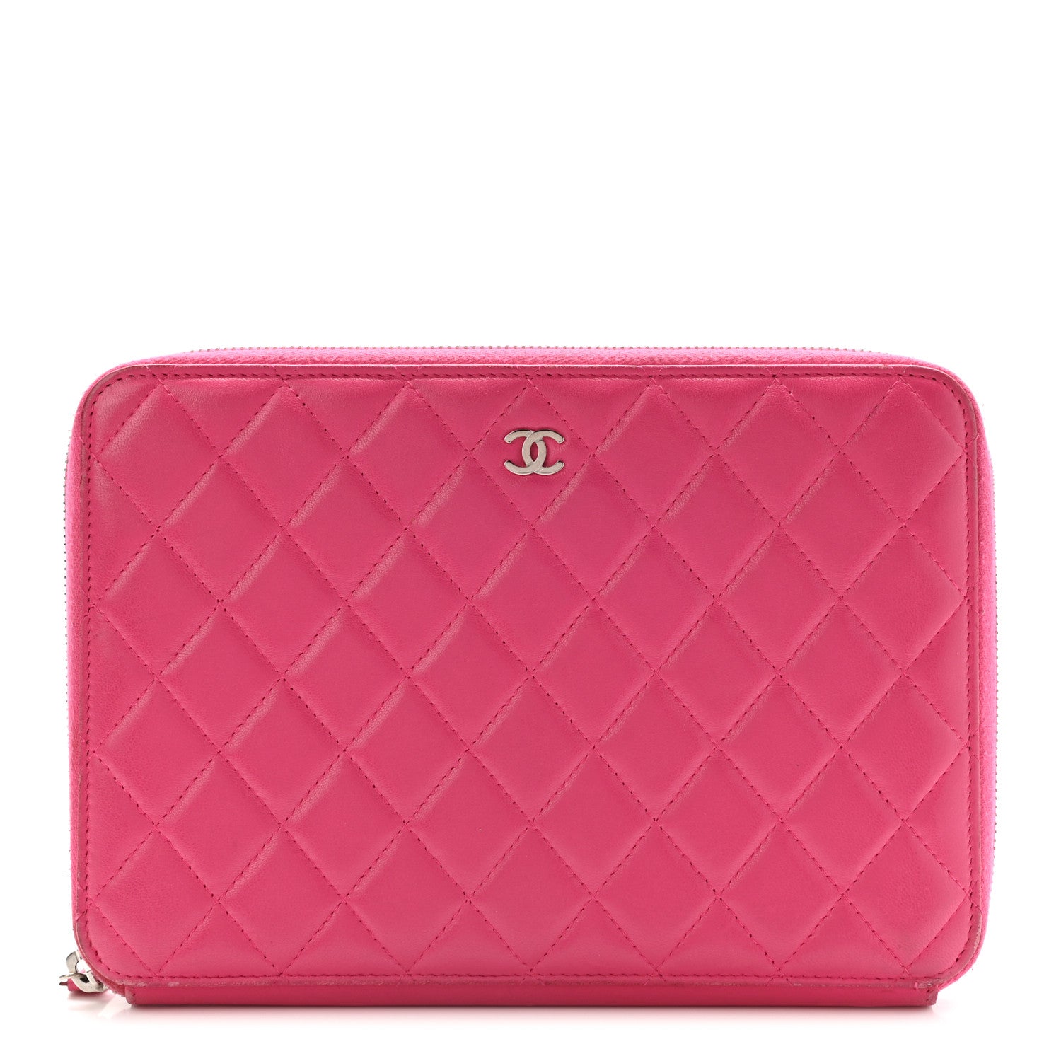 Chanel Lambskin Quilted Travel Case Pink 1 of 25