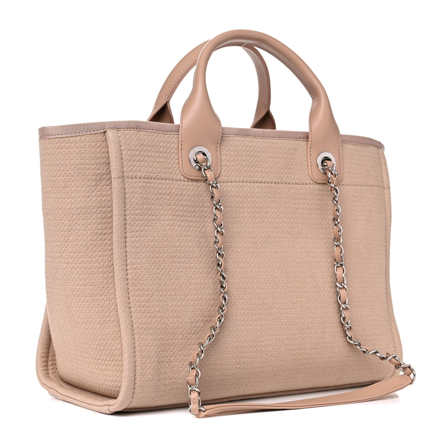 Mixed Fibers Small Deauville Tote Beige