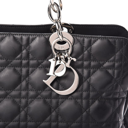 Christian Dior Glazed Calfskin Cannage Large Dior Soft Shopping Tote Black 10 of 10