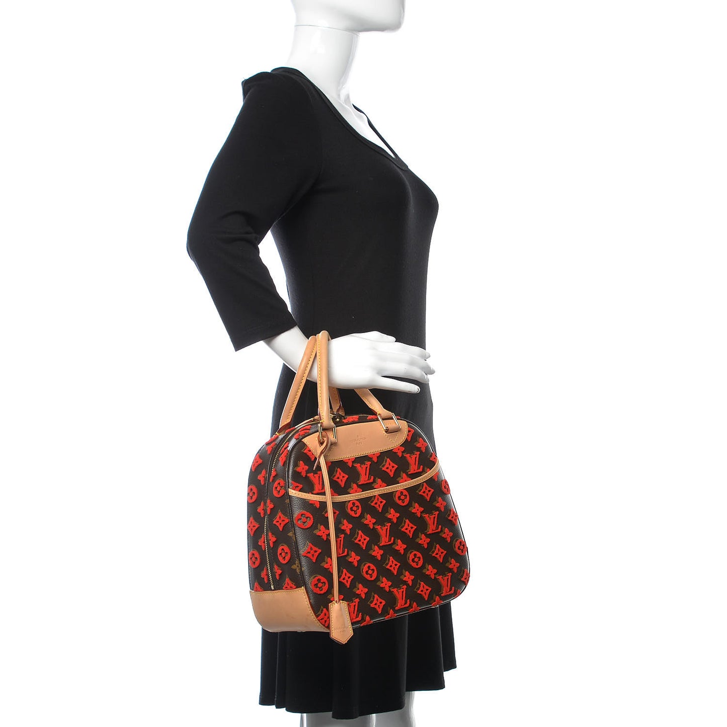 Monogram Tuffetage Deauville Cube Red