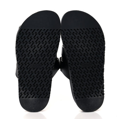 Hermes Calfskin Womens Chypre Sandals 36 Black 5 of 9