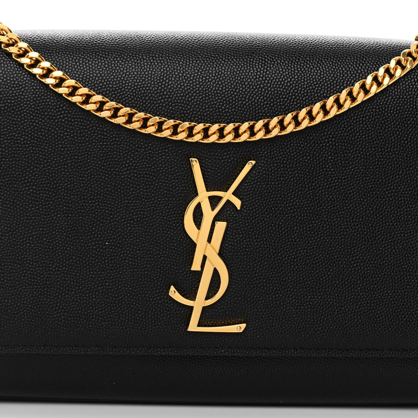 Grain De Poudre Medium Classic Monogram Kate Satchel Black