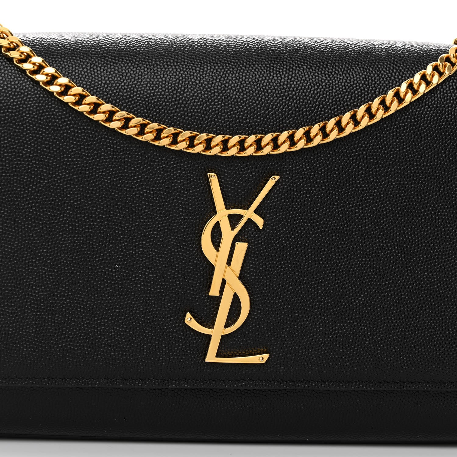 Saint Laurent Grain De Poudre Medium Classic Monogram Kate Satchel Black 7 of 10