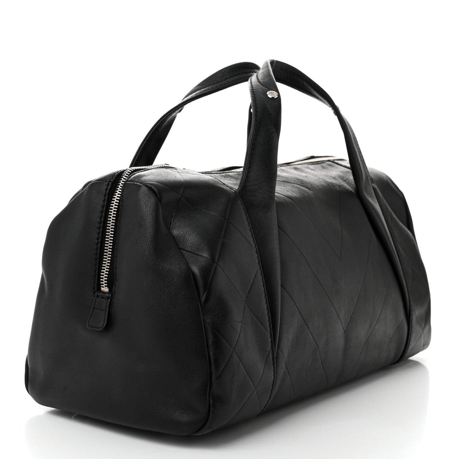 Chanel Calfskin CC Chevron All Day Long Boston Black 3 of 11