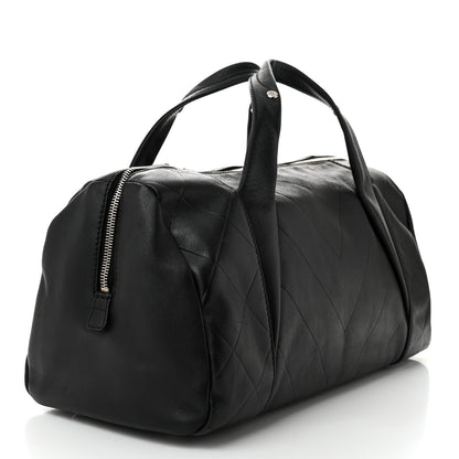 Chanel Calfskin CC Chevron All Day Long Boston Black 3 of 11