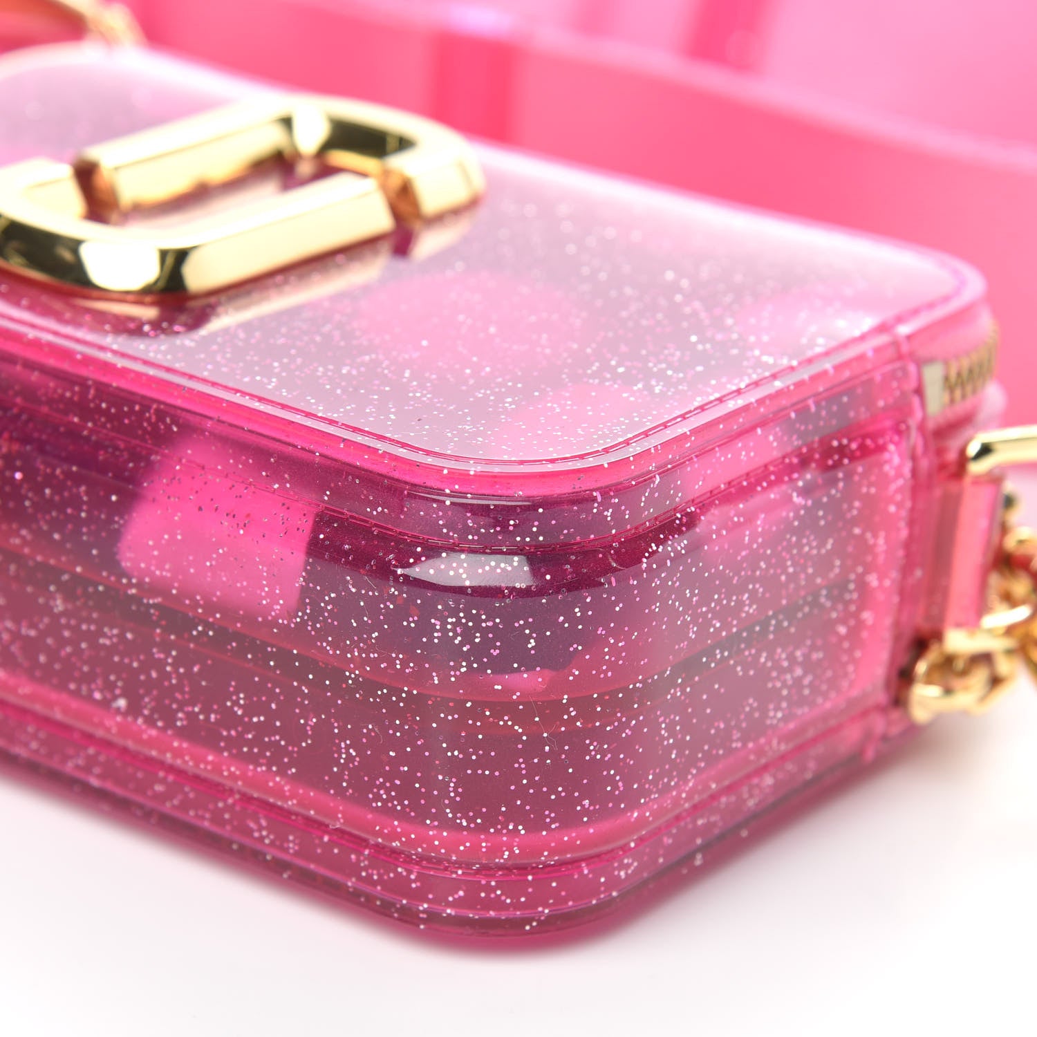 Marc Jacobs Jelly Glitter Small Snapshot Camera Bag Pink 746826