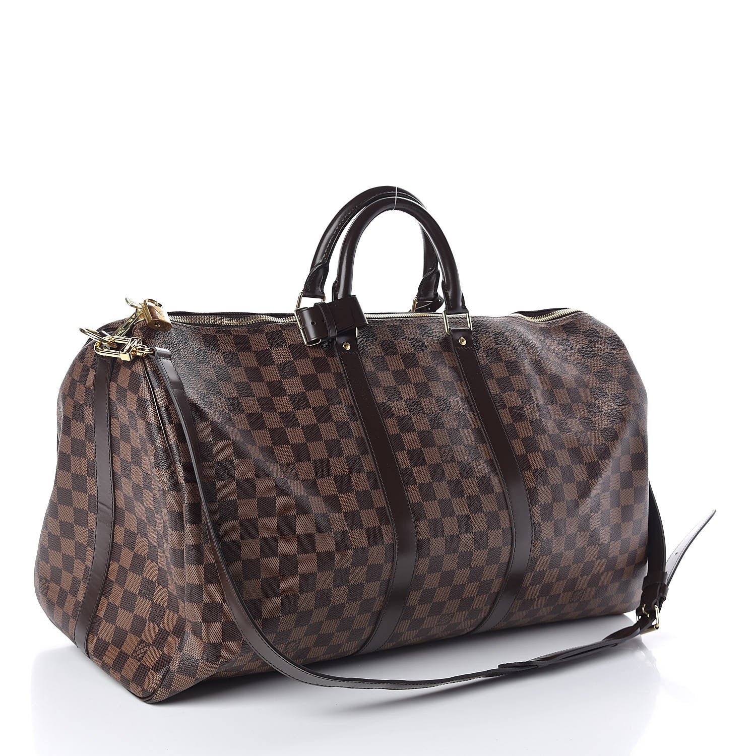 Louis Vuitton Damier Ebene Keepall Bandouliere 55 3 of 10