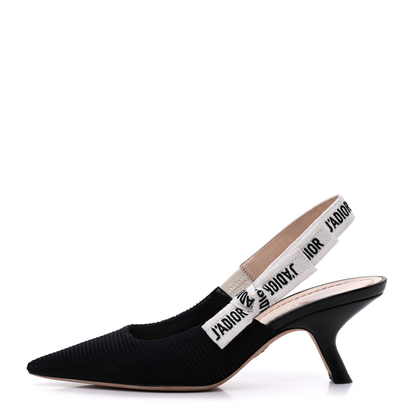 Technical Canvas Ribbon J Adior Slingback 65mm Pumps 35.5 Black