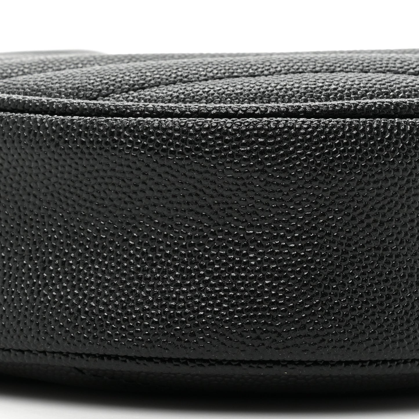 Grain De Poudre Matelasse Chevron Quilted Round Vinyle Camera Bag Black