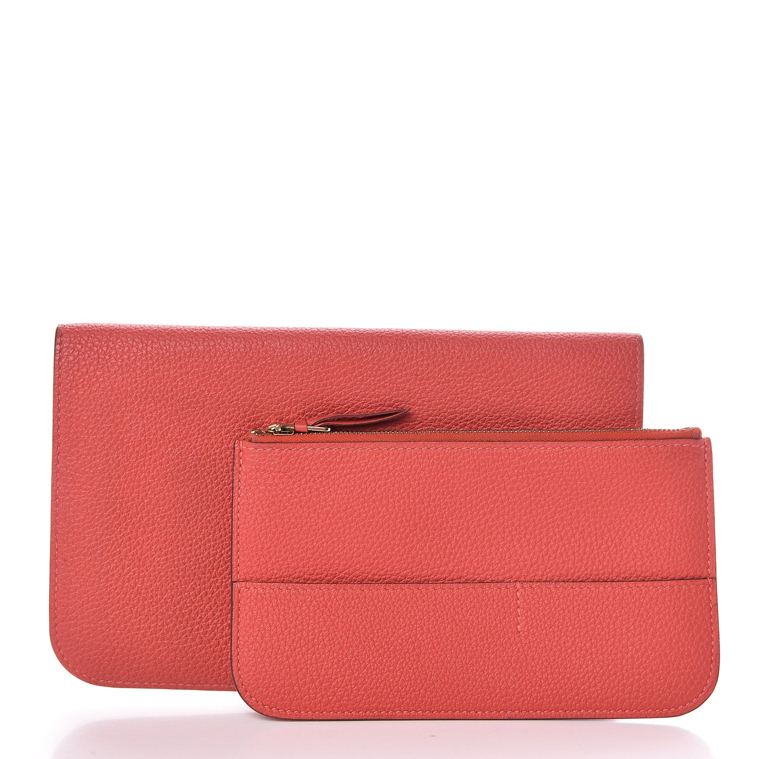 Hermes Togo Dogon Duo Wallet Rouge Pivoine 3 of 13