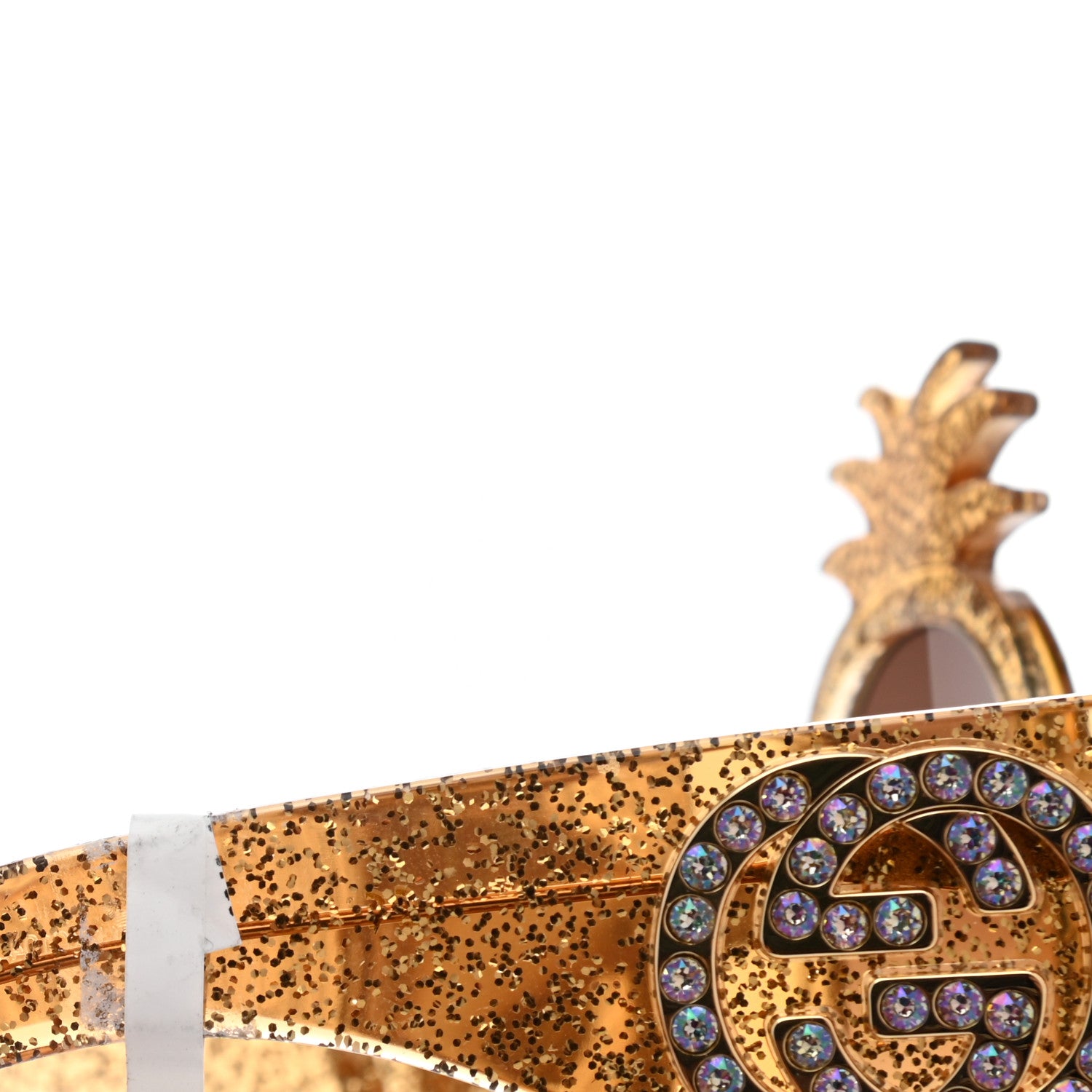 Gucci Acetate Pineapple GG0150/S Sunglasses Gold 8 of 14