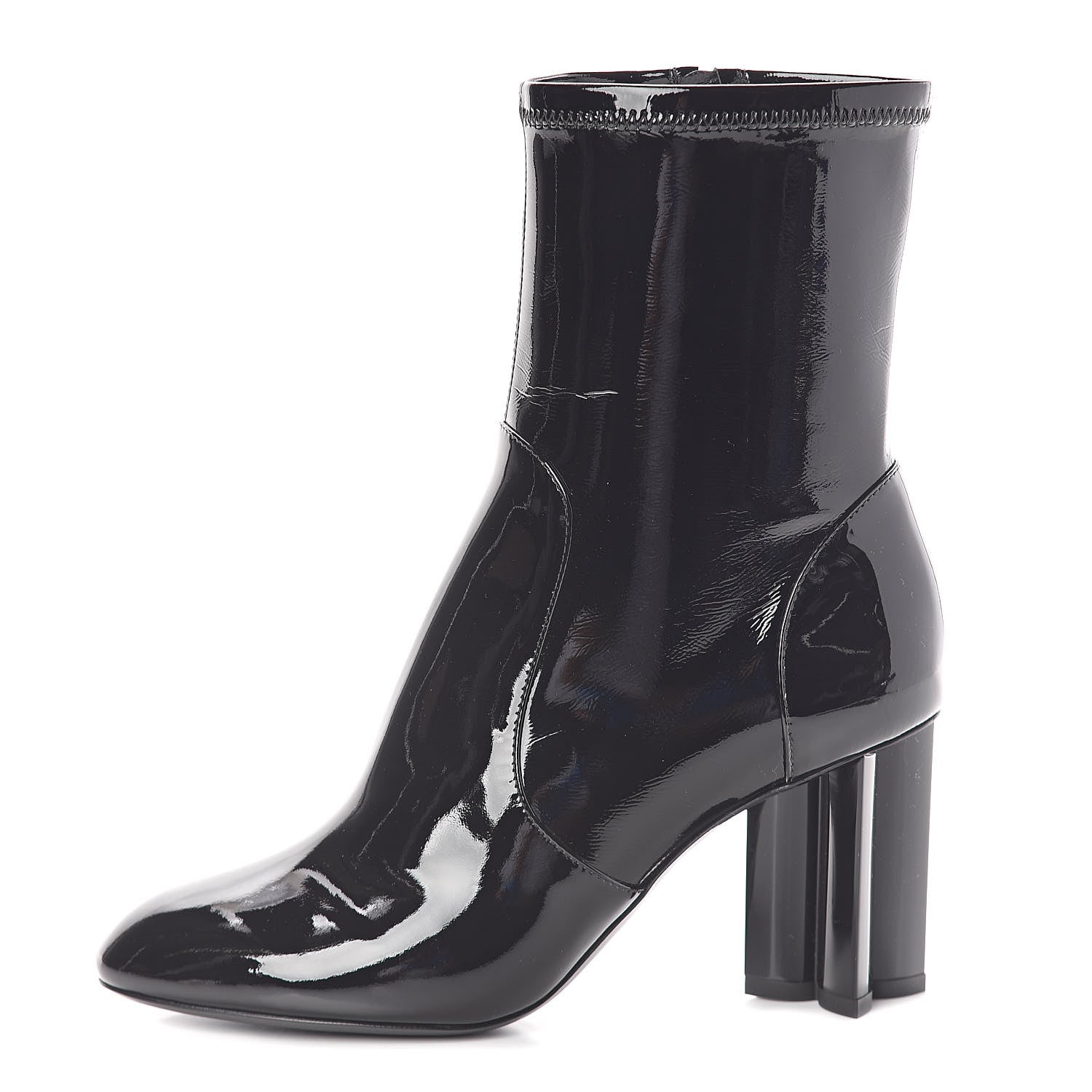 Louis Vuitton Patent Silhouette Ankle Boots 36.5 Black 1 of 6
