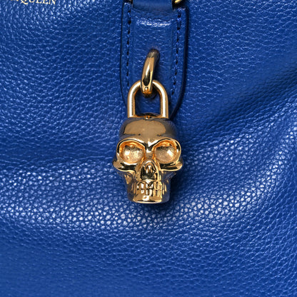 Alexander McQueen Pebbled Calfskin Small Skull Padlock Zip Around Tote Ultramarine 14 of 14