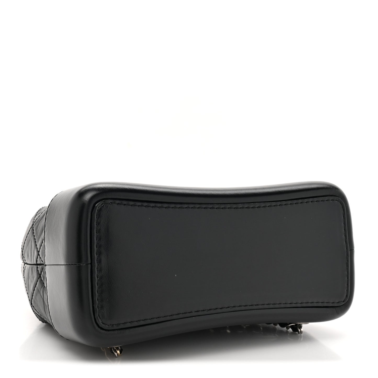 Aged Calfskin Quilted Small Gabrielle Backpack Black