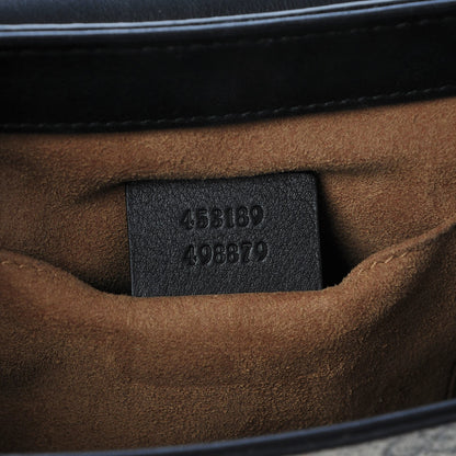 Gucci GG Supreme Monogram Web Medium Padlock Messenger Shoulder Bag Black 7 of 7