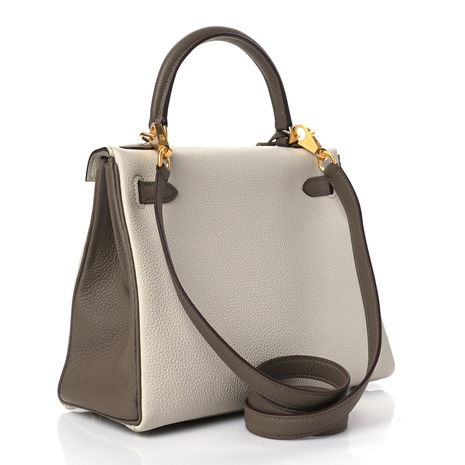 Hermes Togo Horseshoe Kelly Retourne 25 Beton Etoupe 2 of 10