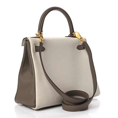 Hermes Togo Horseshoe Kelly Retourne 25 Beton Etoupe 2 of 10