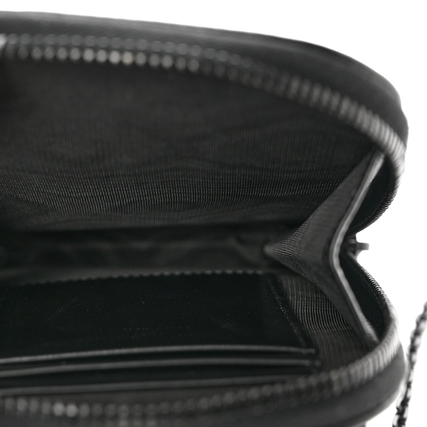 Calfskin Cannage Diamond Cannage Phone Holder Black