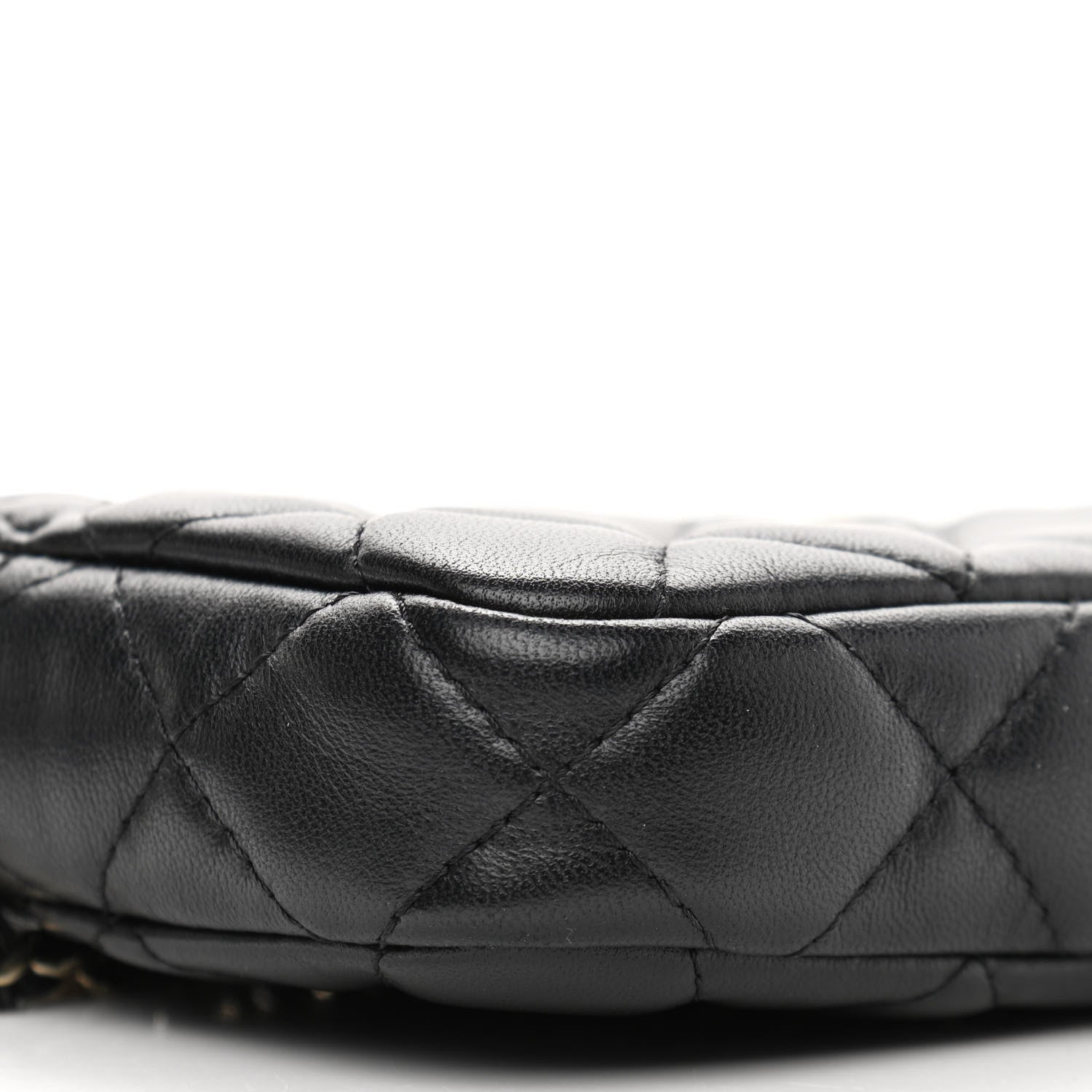 Chanel Lambskin Quilted Small Clutch With Chain Black 10 of 13