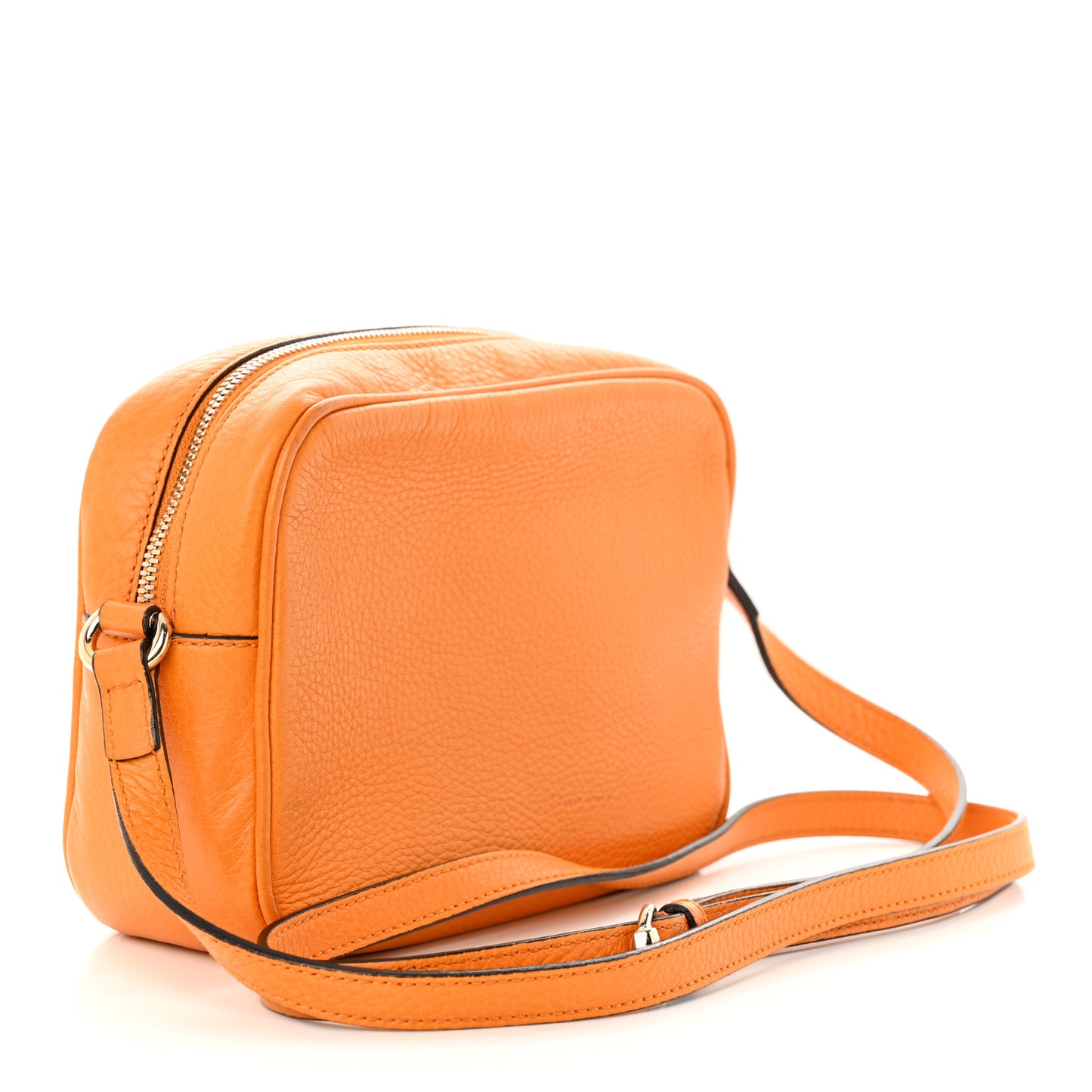 Pebbled Calfskin Small Soho Disco Bag Curcuma