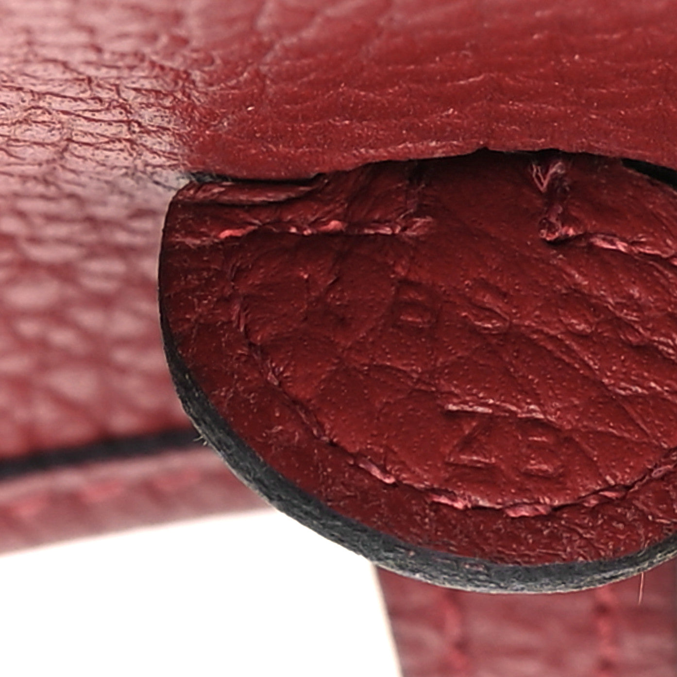 Hermes Taurillon Clemence Evelyne TPM Rouge H 7 of 11
