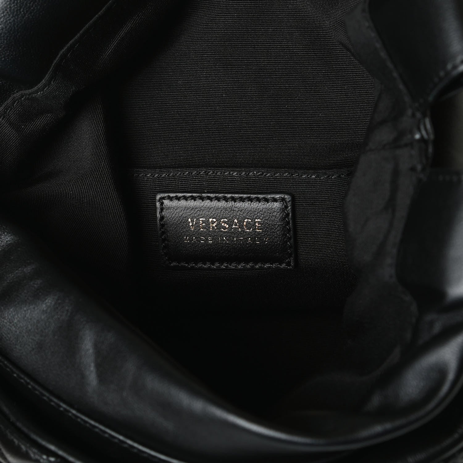 Versace Nappa Quilted Medusa Bucket Bag Black 6 of 15