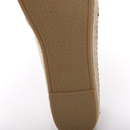 Saint Laurent Metallic Lambskin Monogram Espadrilles 39 Gold 6 of 9