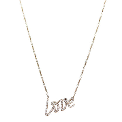 Tiffany 18K Rose Gold Diamond Small Paloma's Graffiti Love Pendant Necklace 1 of 6
